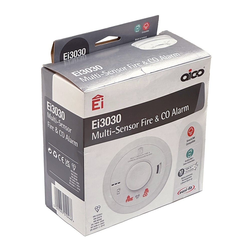 Aico Ei3030 Multi-Sensor Fire & Carbon Monoxide Alarm with Battery Backup 2035