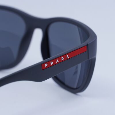 PRADA SPORT PS01US UFK5L0 Grey Rubber/Grey Mirror Black 59mm 59-19