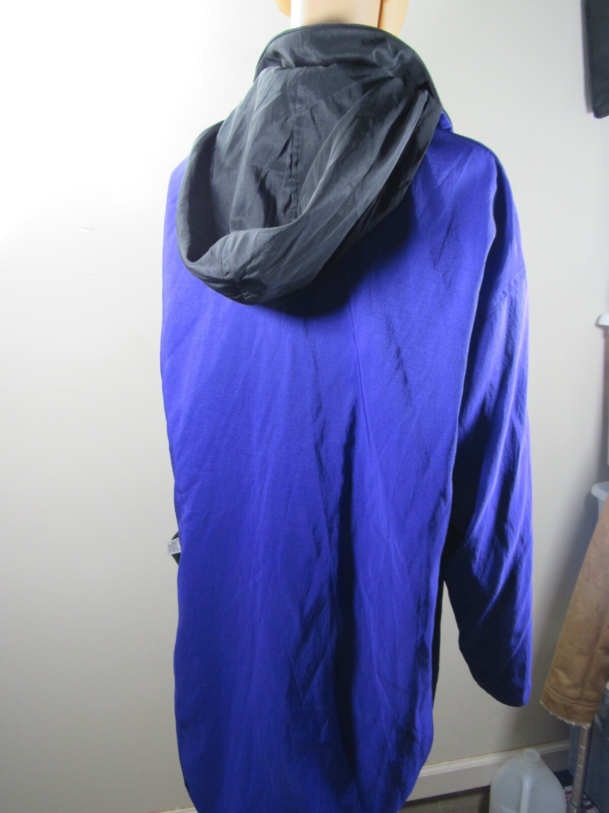 MPM jacket reverseable black purple zip hooded - image 10