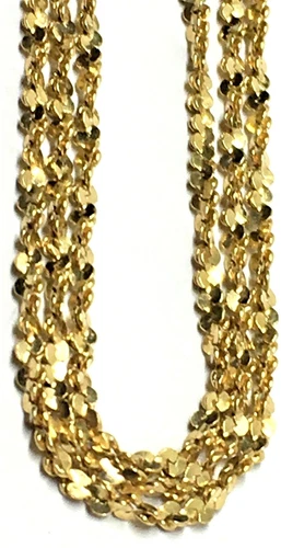 TWISTED CURB Serpentine NECKLACE,14K YELLOW GOLD,1.75mm Wide / 19 Inches Long