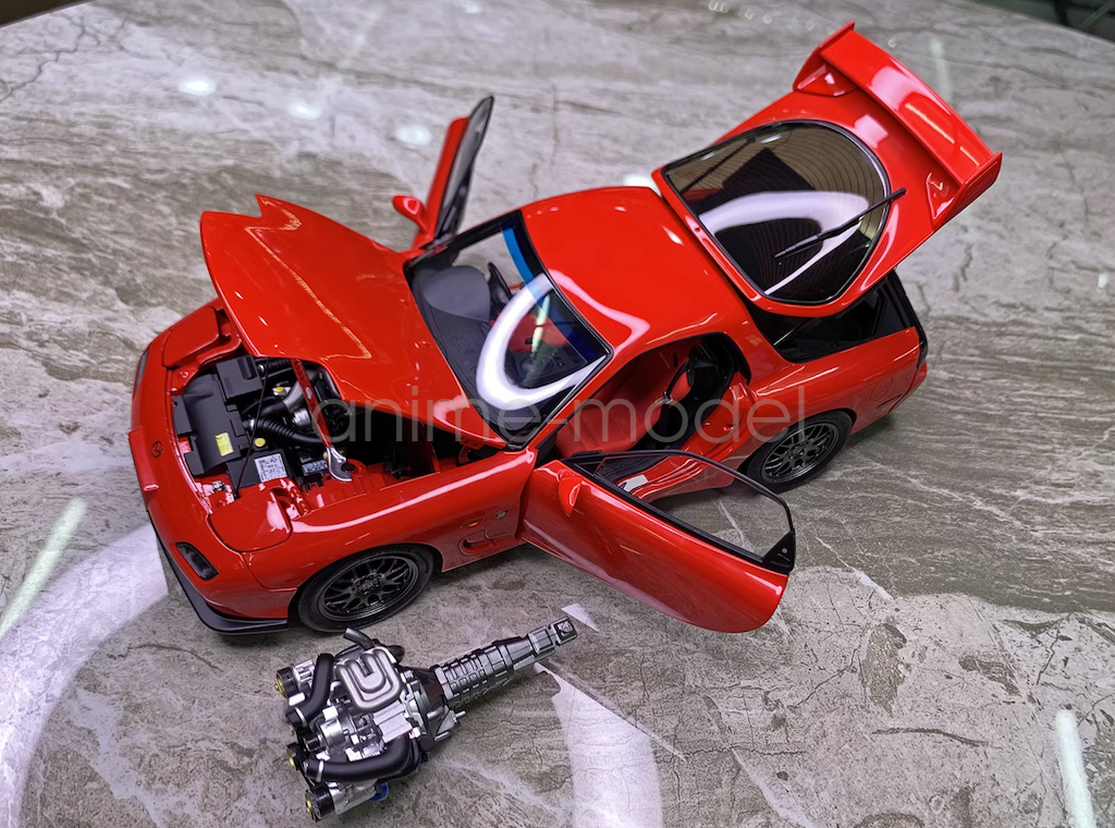 For Polar Master 1:18 Scale Red RX7 FD Spirit R Engine Sport