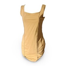 NEW Wild Fable Women's Camel Sleeveless Seamed Bodycon Dress Size Large Short