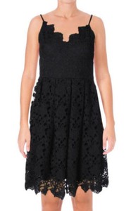 aqua black lace dress