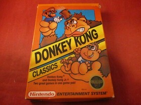 Donkey Kong Classics Nintendo NES 1988 COMPLETE w/ Box manual game WORKS! 