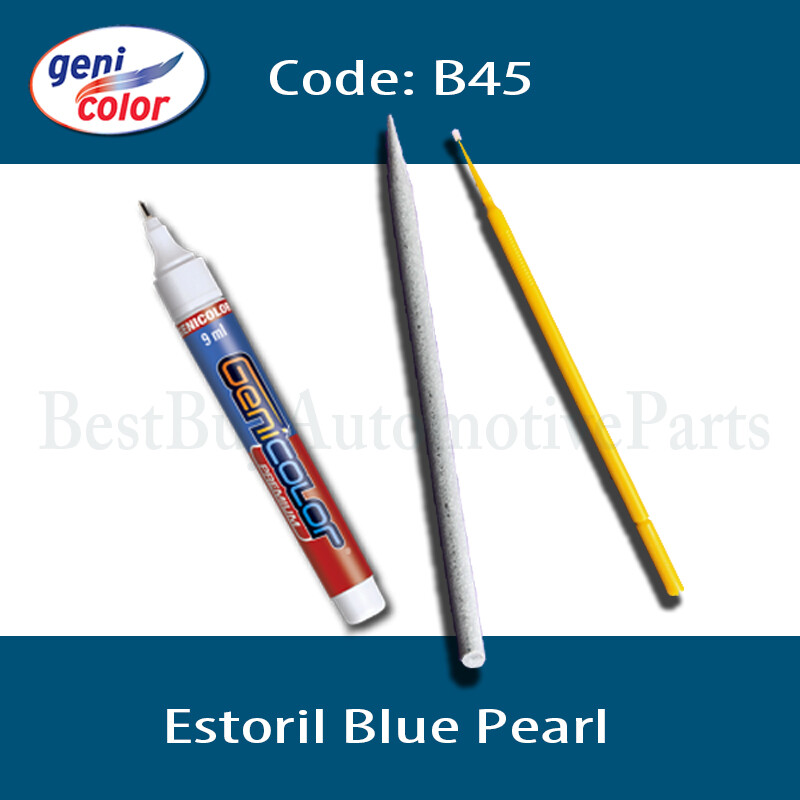OEM TouchUp Paint Pen Kit BMWB45Estoril Blue PearlSanding Stick