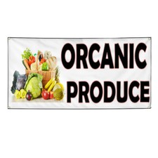 Vinyl Banner Multiple Options Organic Produce Advertising Printing Outdoor