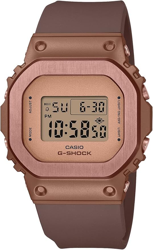 Casio G-Shock GM-S5600BR-5 Compact Brown Digital Watch with Steel Bezel