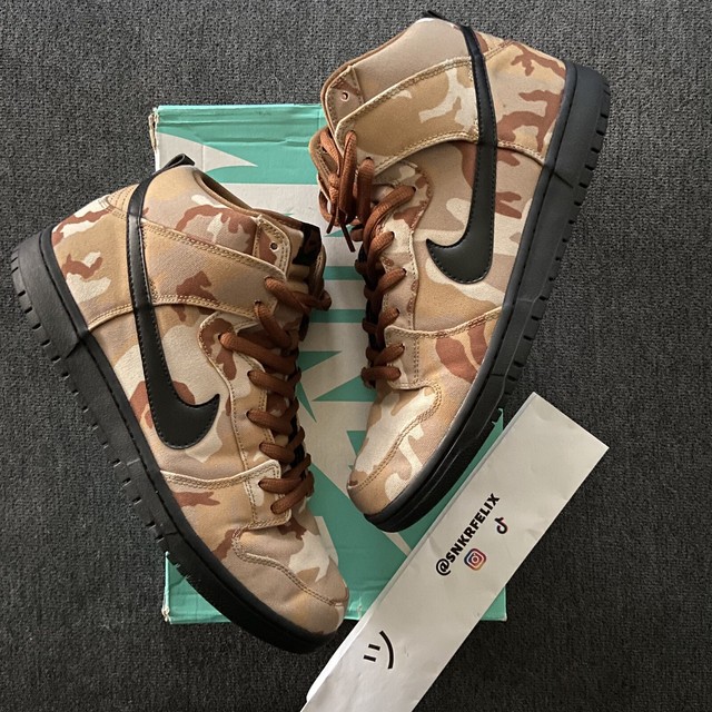Nike SB Dunk High Pro Desert Camo Mens Bq6826-200 Beige Brown Shoes Size 11 for sale online | eBay