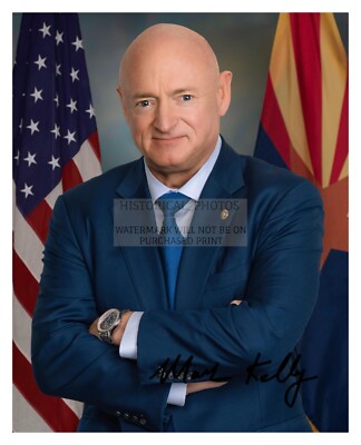 MARK KELLY ARIZONA DEMOCRATIC SENATOR OFFICIAL PORTRAIT AUTOGRAPHED 8X10 PHOTO