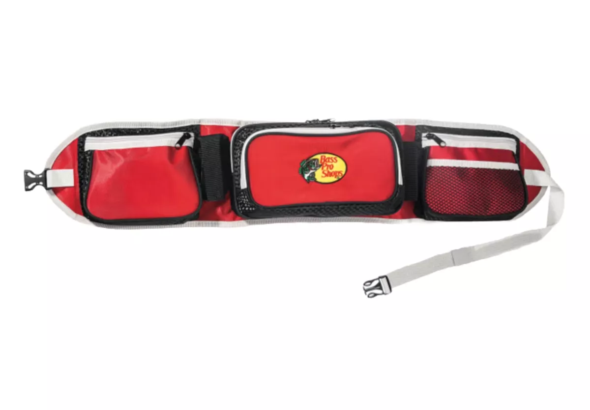 Bass Pro Shops Extreme Waist Pack - Fishing Tackle Holder Hip Bag Red - NEW