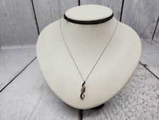 Necklace WG Women 18" Rope Chain, 1.10DWT 10k White Gold, Diamonds