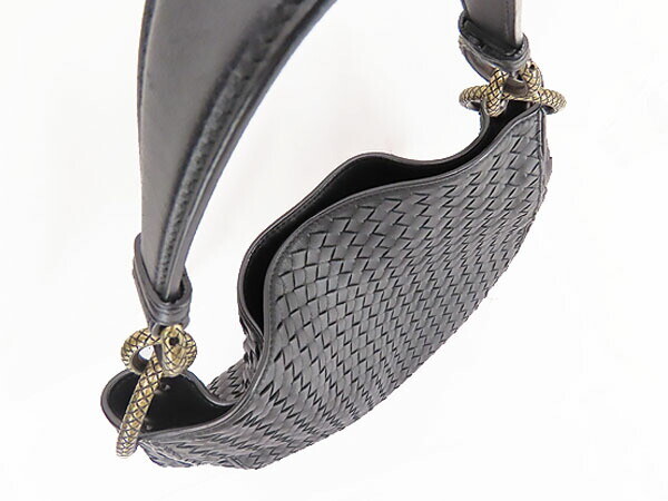 BOTTEGA VENETA ショルダーバッグ ブラック レディース 494119 BOTTEGA VENETA Hobo Bag Intrecciato Lamb Leather Black Chain