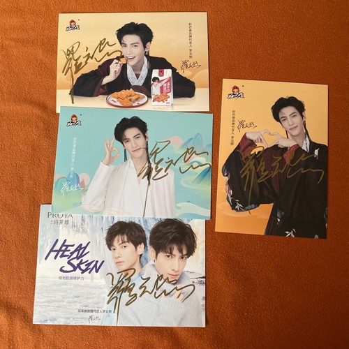 LUO YUNXI LEO Autographed Signed Postcard Post Card 4*6 Official Collection 2024 - 第 1/9 張圖片