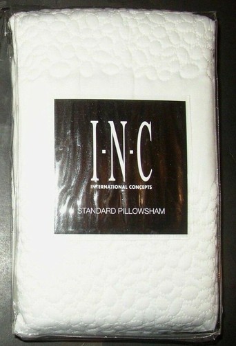 INC International Concepts Primrose Standard Kissenbezug-Set gesteppt weiß neu in Verpackung 140 $ - Bild 4 von 9
