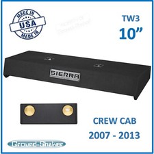 Gmc Sierra Crew-Cab 2007-2013 For 10" JL Audio TW3 Sub Box Subwoofer Enclosure