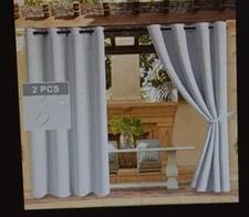 DWCN Outdoor Curtain for Patio 52" x 95" Sun Blocking Thermal Insulated 2 Panels