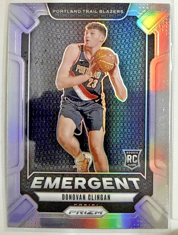 2024-25 Panini Prizm - Emergent Donovan Clingan #13 (RC) Silver Prizm