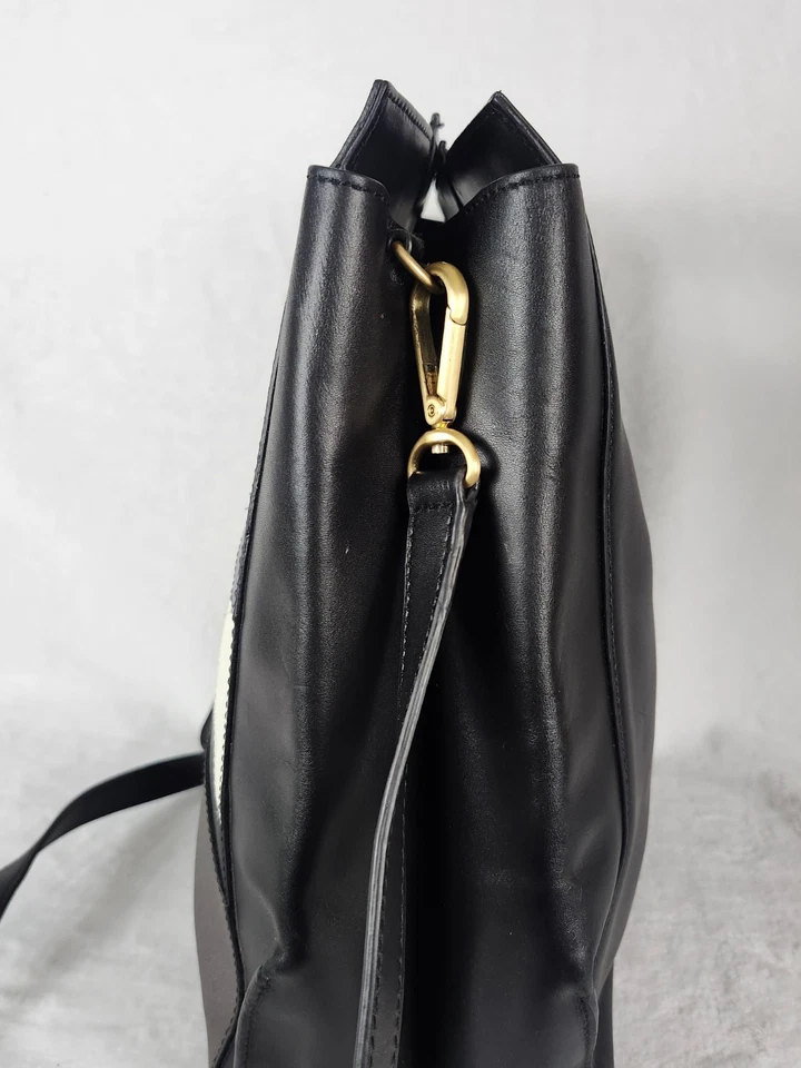 DKNY geometric black grey tote detachable shoulder strap purse bag - Image 4 of 4