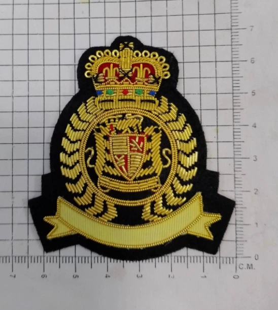 Royal Military Style Embroidered Badge Patch – Crown Crest Emblem Iron-On/Sew-On - Image 3 of 3