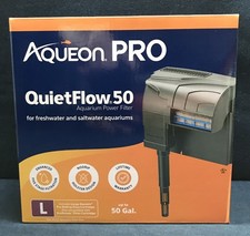 Aqueon PRO QuietFlow 50 Aquarium Power Filter 50-New Sealed