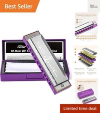 Major Blues Diatonic Harmonica, 10 Holes C Key Beginner for Kids Children Adu...