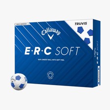 New Callaway Golf ERC Soft Truvis Golf Balls 1-Dozen Blue White