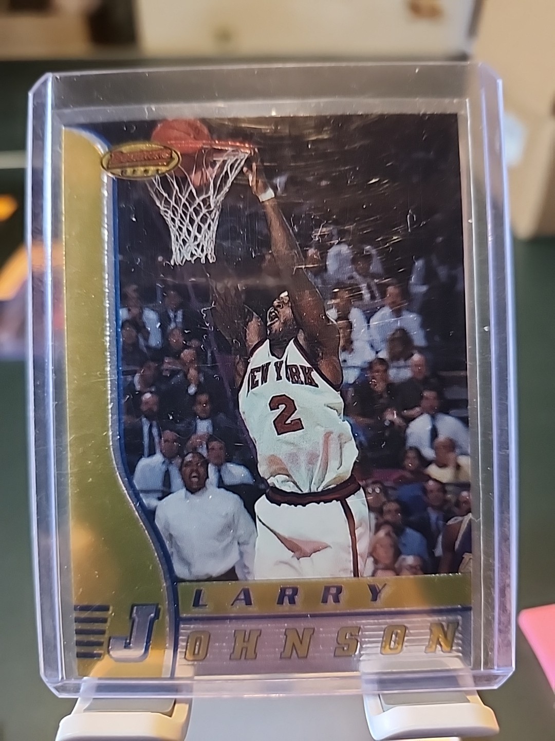 1996-97 Bowman's Best - Larry Johnson #58 Atomic Refractor