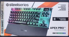 SteelSeries Apex Pro Wired Gaming Keyboard OLED Smart Display Discord Alerts