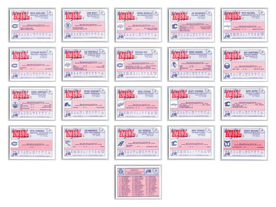 1988-89 O-PEE-CHEE MINIS 46 CARD SET with WAYNE GRETZKY & 20 other HOF Players - Image 4 of 4