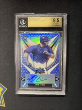 2021 Leaf Valiant OWEN CAISSIE Rookie BA-OC1 BLUE AUTO REFRACTOR #10/35 BGS 9.5