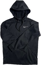 Nike DRI-FIT Pullover Hoodie Men s Medium 932022-010 Black Therma-Fit Sweatshirt