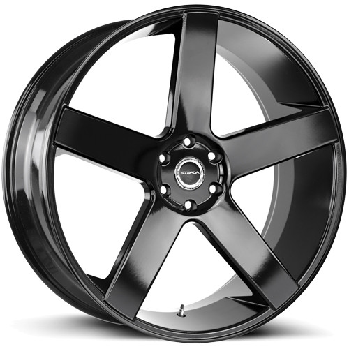 Strada S35 Perfetto 24x10 6x135 +24mm Gloss Black Wheel Rim 24