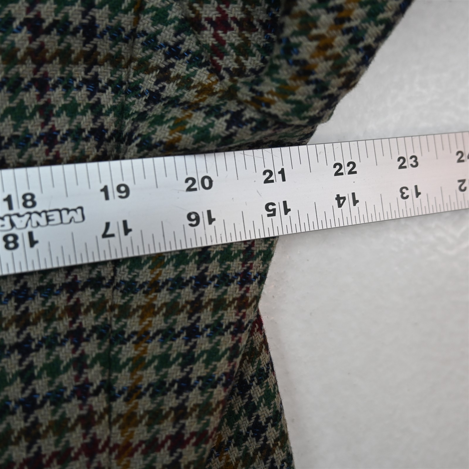 Vtg DAKS 42R Green Houndstooth Arthur Bell 100percent Wool Tweed Mens Jacket Blazer image 7