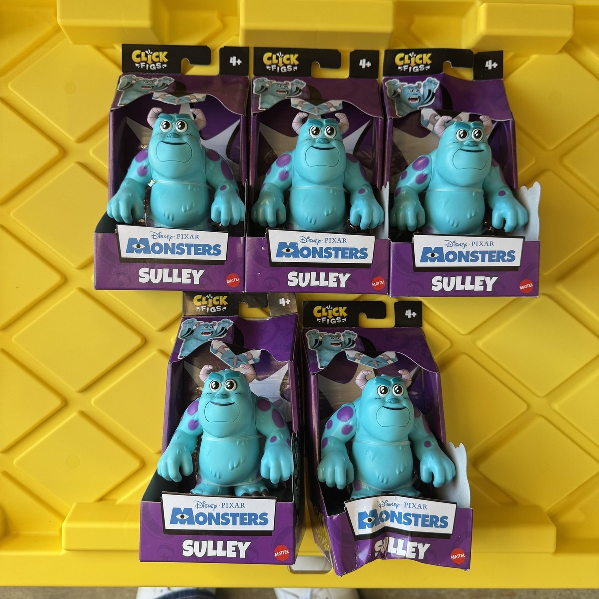 Disney Pixar Monsters Inc Sulley Click Figs Figure LOT of 5 Mattel