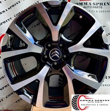 4 CERCHI IN LEGA ORIGINALI RAGGIO 19 CITROEN C5 AIRCROSS NERO LUCIDO DIAMANTATO