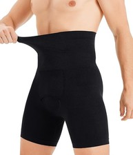 TAILONG Mens Shapewear Tummy Control Underwear Slim Shaper Briefs Black - Large