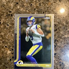 2025 Topps Chrome Football Matt Stafford Base #169 MVP Buyback Card LA Rams