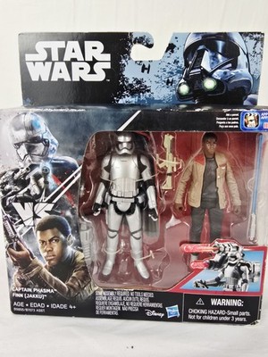 Hasbro Star Wars Studio FX Captain Phasma & Finn (Jakku) 3.75'' Figure Set Sealed