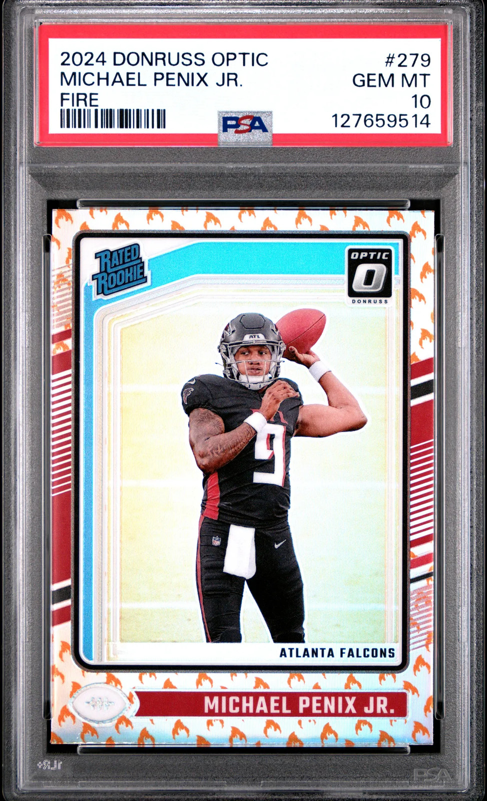 2024 Panini Donruss Optic Michael Penix Jr. #279 Fire Rated Rookie PSA 10
