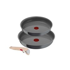 Lagostina Ingenio Padelle Set 24cm + 28cm + 1 Manico Beige