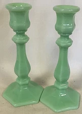 Panel Candlestick Candleholders - Jade - Mosser, USA