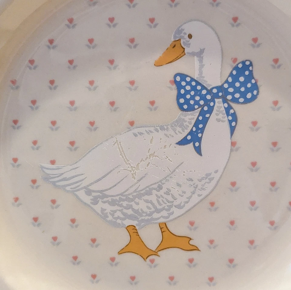 Vtg Brick Oven Stoneware Goose Dishes Set 14pc Dinner Salad Saucer Plates Bowls - Image 4 of 4