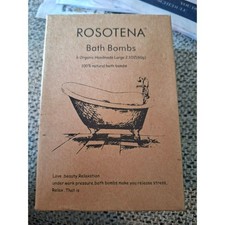 6 Organic Handmade 2.1 Oz Bath Bombs Rose Lavender Vanilla Ocean Sea Gum  NEW