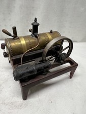 ~EARLY~ CAST IRON FOOTED BASE WEEDEN HORIZONAL TOY STEAM ENGINE (NO RESERVE)