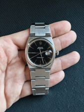 Vintage 1978 Rolex Oysterquartz 17000 Stainless Steel Black Dial 36mm