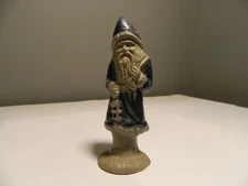 1988 Rowe Pottery Works Salt Glazed Figurine Ornament Lantern Santa Claus