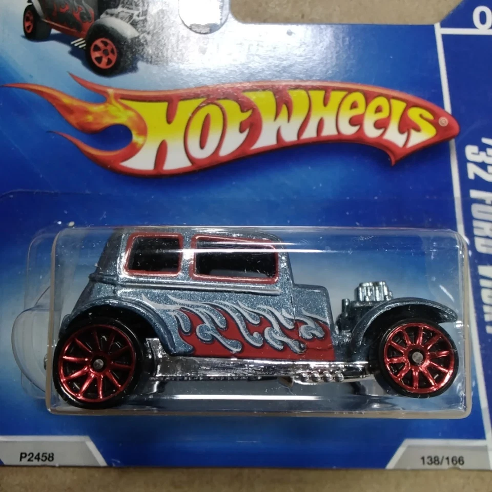Tarjeta corta A10 Hot Wheels 2009 '32 Ford Vicky Rebel Rides #2 azul gris 138/166 Foto 2 de 4