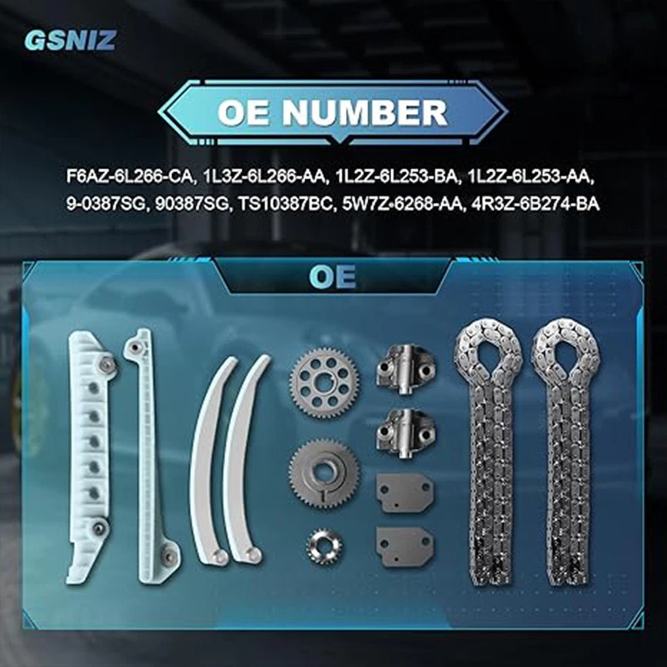 Kit de cadena de distribución del motor 6AZ-6L266-CA distribución Ford Crown Victoria F-150 E-150 Foto 4 de 4
