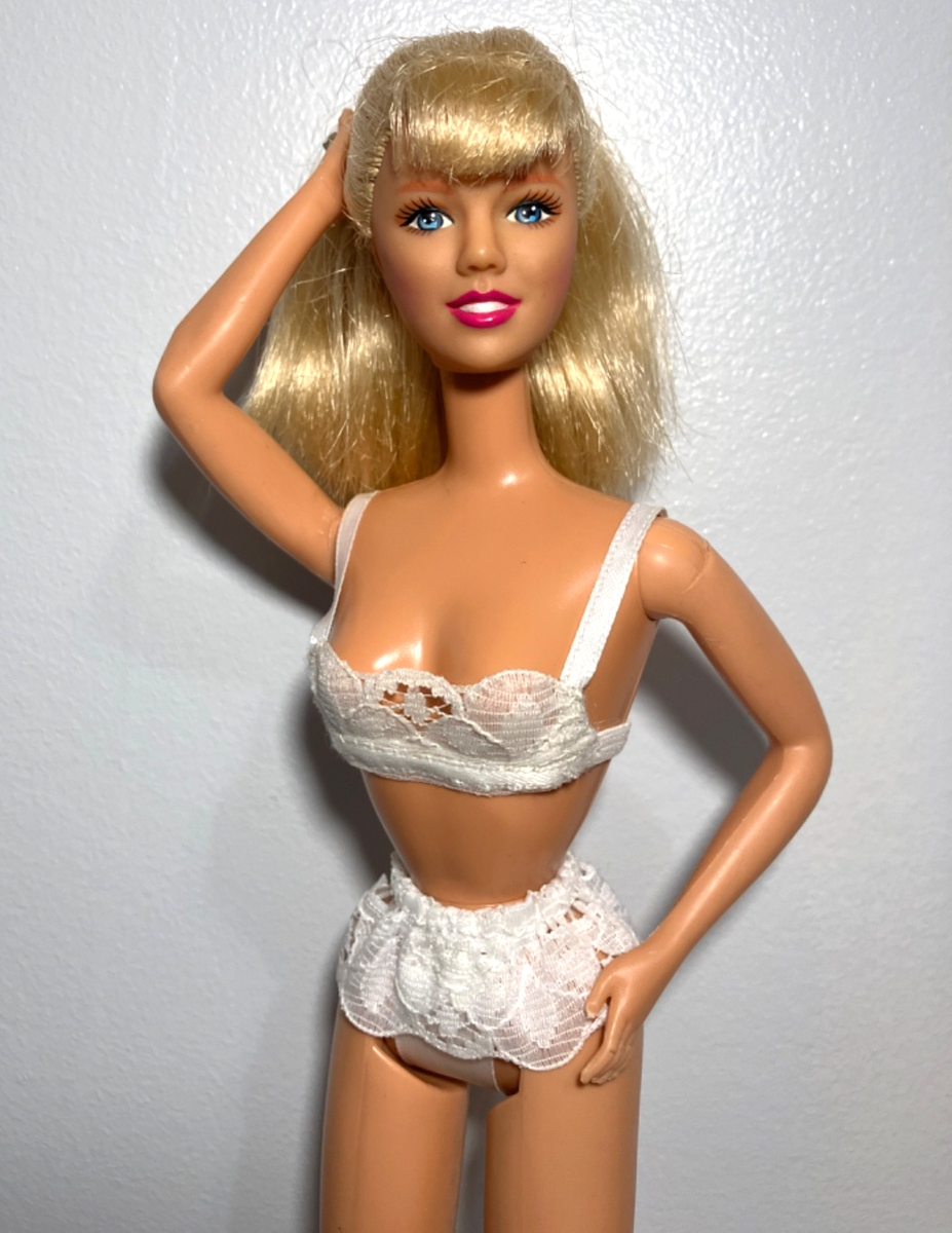barbie sexy lingerie Aranmei Women Sexy Lingerie Bodysuit Lace Teddy Snap Crotch V Neck One  Piece Babydoll Underwire(Black Small) at Amazon Women's Clothing store main image 1