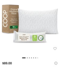 Coop Home Goods Original Adjustable Pillow , Queen Size Bed Pillows for Sleeping